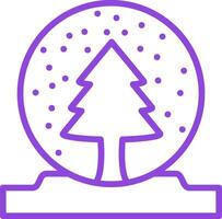 Snow Globe Line Multi Colors Icon vector