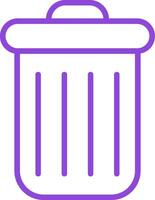 Trash Line Multi Colors Icon vector