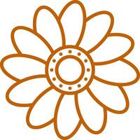Daisy Line Multi Colors Icon vector