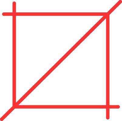 Crop Line Multi Colors Icon