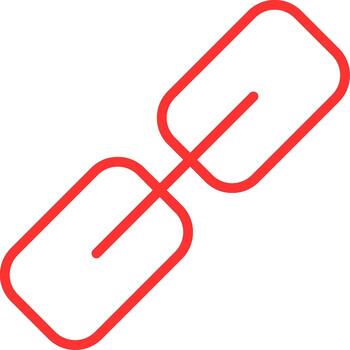 Hipervínculo línea multi colores icono vector