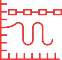 Multiple Trend Chart Line Multi Colors Icon vector