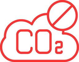 No CO2 Line Multi Colors Icon vector