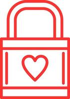 Pad Lock Line Multi Colors Icon vector