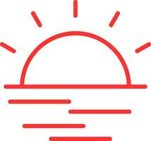 Sunrise Line Multi Colors Icon vector