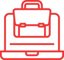 Suitcase Line Multi Colors Icon vector