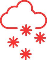 Snowfall Line Multi Colors Icon vector