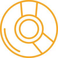 CD Line Multi Colors Icon vector