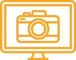 Camera Line Multi Colors Icon vector