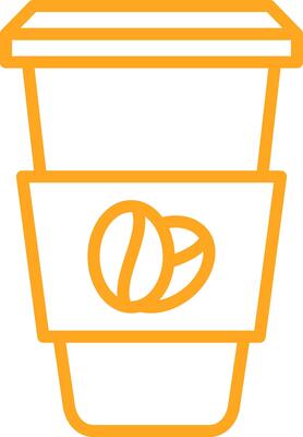 Coffee Line Multi Colors Icon