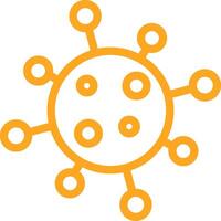 Corona Line Multi Colors Icon vector