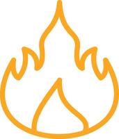 Fire Line Multi Colors Icon vector