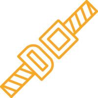 Seat Belt Line Multi Colors Icon vector