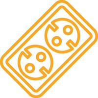 Socket Line Multi Colors Icon vector