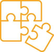 Puzzle Line Multi Colors Icon vector