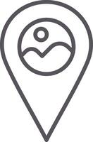Location Line Multi Colors Icon vector