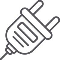 Plug Line Multi Colors Icon vector