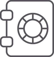 Safe Line Multi Colors Icon vector