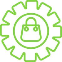 Setting Line Multi Colors Icon vector