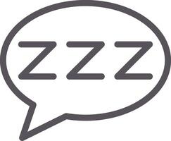 Sleep Line Multi Colors Icon vector