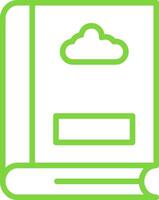 Cloud Line Multi Colors Icon vector