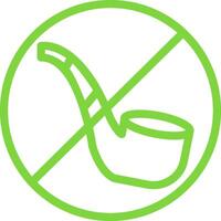 No Smoking Pipe Line Multi Colors Icon vector