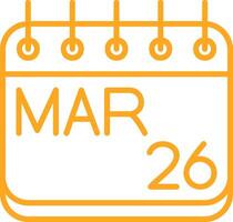 March Line Multi Colors Icon vector
