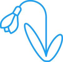 Snowdrop Line Multi Colors Icon vector