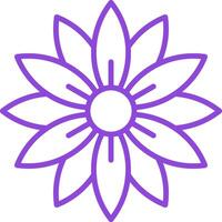 Aster Line Multi Colors Icon vector