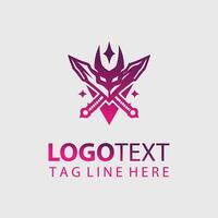 A pink and purple logo design for a business vector