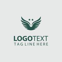 A green logo with a star on it vector