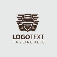 A car logo design with a black and white background vector