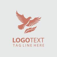 A bird logo design with a red and orange color scheme vector