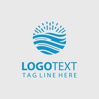 A logo design for a company that is blue and white vector