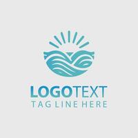A logo design for a company that is based on the ocean waves vector