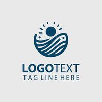 A logo for a company that is designed to look like waves vector