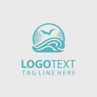 A logo design for a company that is based on the ocean vector