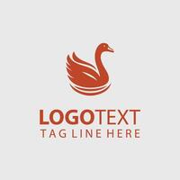 A swan logo design vector