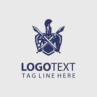 A spartan warrior logo design vector