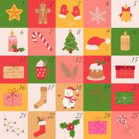 Christmas advent calendar vector