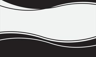 Wave black white modern abstract background vector
