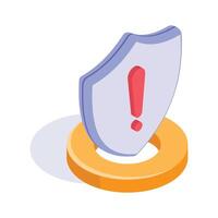 Security warning shield indicating a potential threat or vulnerability vector