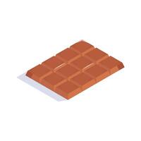 A simple chocolate bar icon, rich, sweet, and ready to enjoy vector
