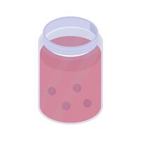 Grab this amazing icon of jam jar in isometric style vector