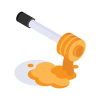 A honey dipper with honey dripping, perfect for adding sweetness vector