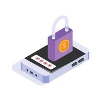 Payment terminal with encryption ensuring safe and secure transactions vector