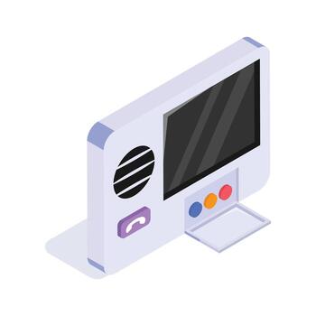 intercomunicador sistema para comunicación en moderno estilo, Listo a utilizar vector