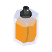 Unique isometric icon of perfume isolated on white background vector