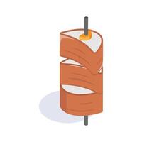 Creatively designed Bbq skewers in modern style, ready to use vector