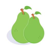 Check out this isometric icon of pears in editale style vector